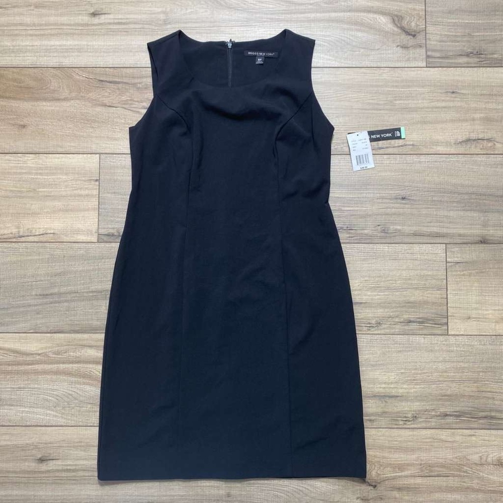 Briggs New York Womens‎ Scoop Neck Sleeveless Sheath Dress Size 8 Petite Black